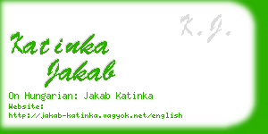 katinka jakab business card